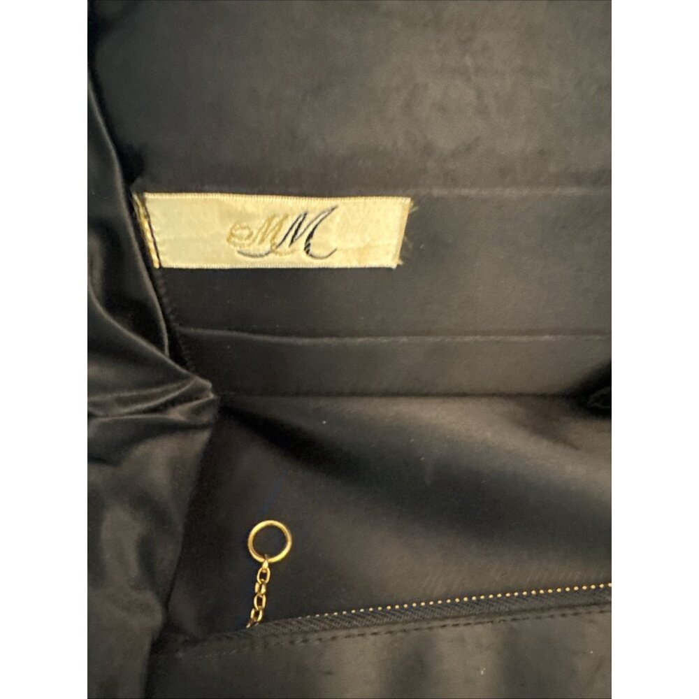 Vintage MM Morris Moskowitz Faille Satin Black Evening Purse/ Handbag 9x6x3” EUC - Picture 6 of 7